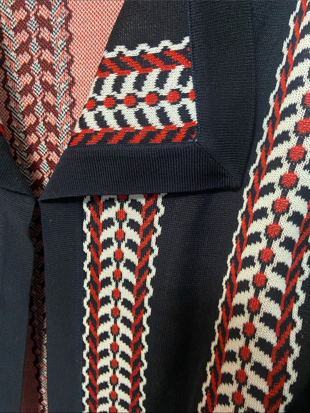 Ming Wang Black Red White Striped Open Blazer acrylic blend - Picture 2 of 7